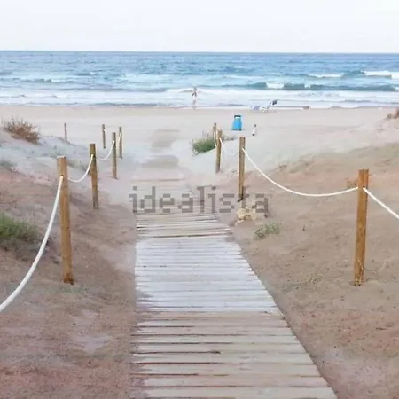Chalet Adosado En La Playa De El Perellonet Con Piscina, Pista Tenis Valencia Exterior foto