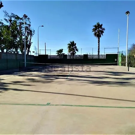Chalet Adosado En La Playa De El Perellonet Con Piscina, Pista Tenis Valencia Exterior foto