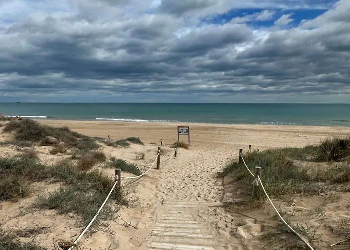 Chalet Adosado En La Playa De El Perellonet Con Piscina, Pista Tenis